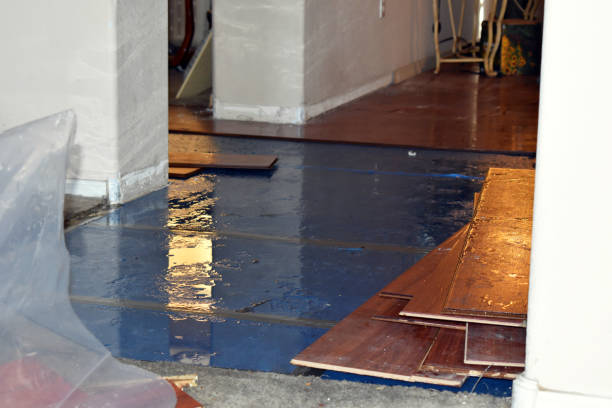 Professional Flood Damage Repair technician working in Akron, IN
